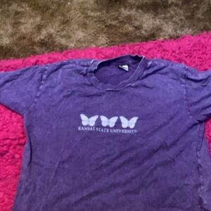 Purple Kids Shirt with Butterfly Design
